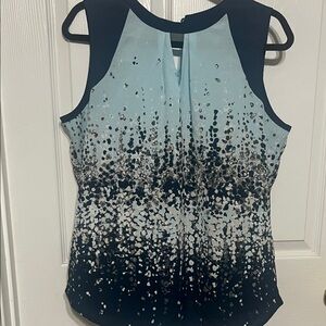 New York & Company Black and Blue Gradient Tank Top
